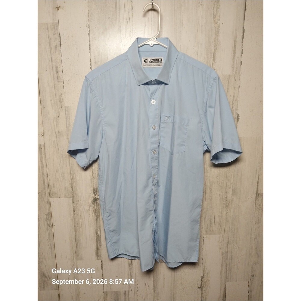 Dixxon Flannel Co Performance Bamboo Series Short Sleeve Button Up Medium Blue